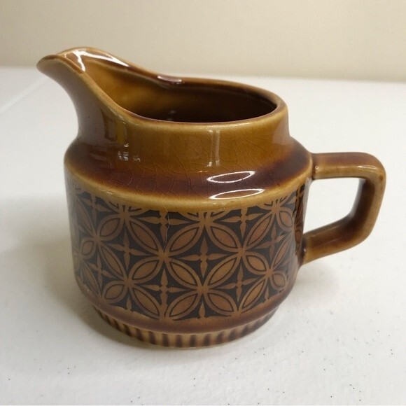 Vintage 1960s Royal Sealy Creamer Brown Pattern Made in Japan 5 X 3.5 Inches - Picture 11 of 11